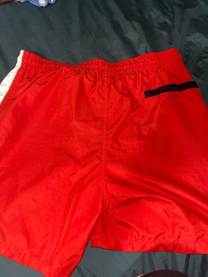 Pull and Shark swim shorts used, size L, red multicolor
