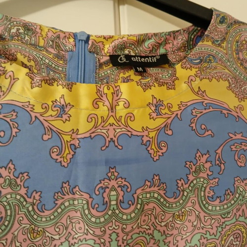 Summer mini dress Attentif like new, size S-M, multicolor