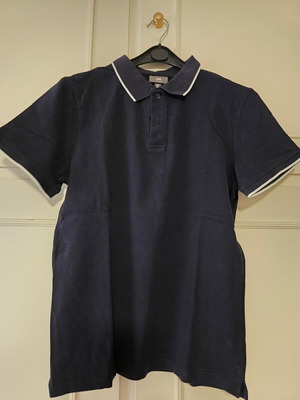H&M men's polo shirt new, slim fit, blue, size M