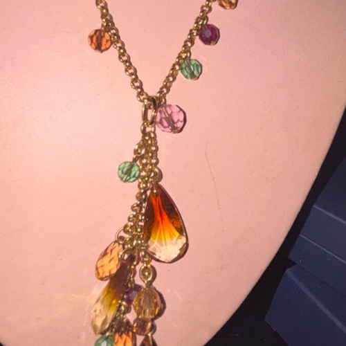 Swarovski vintage necklace gold color