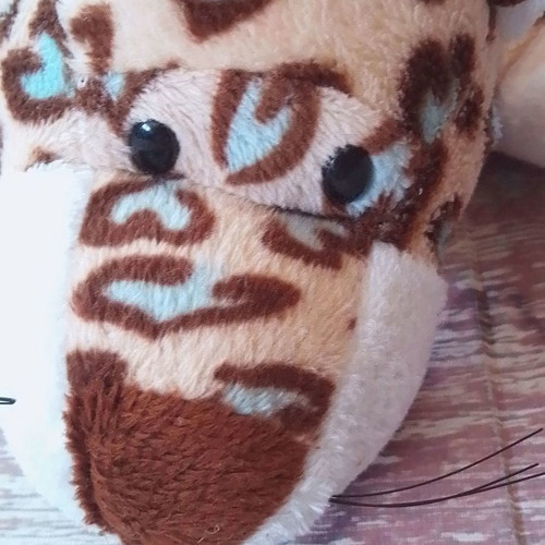 Children's plush leopard wallet pencil case NICI used