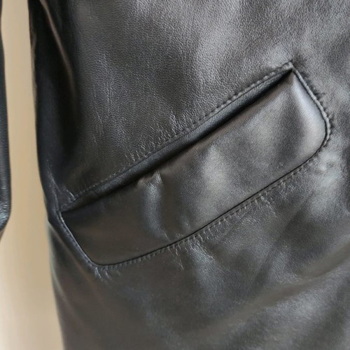 Ανδρικό μαύρο δερμάτινο μπουφάν XL μεταχειρισμένο