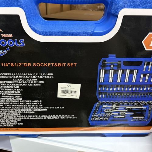 108-Piece Socket and Ratchet Tool Set new, complete kit
