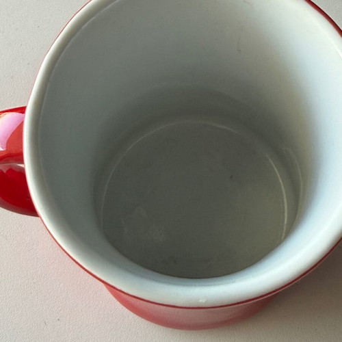 Large Swiss flag mug new with embossed cross