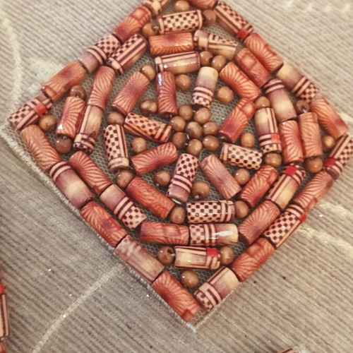 Heat Adhesive Motifs with Beads, Set of 9, New