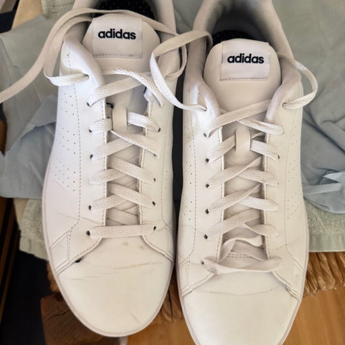 Adidas Estes 44 2/3 men's casual shoes used, white