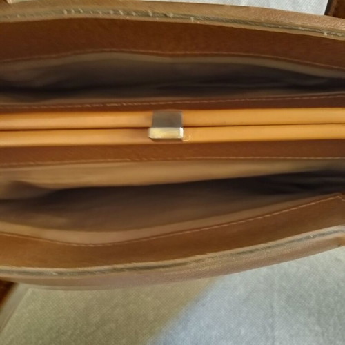 Vintage tote handbag, brown, classic design
