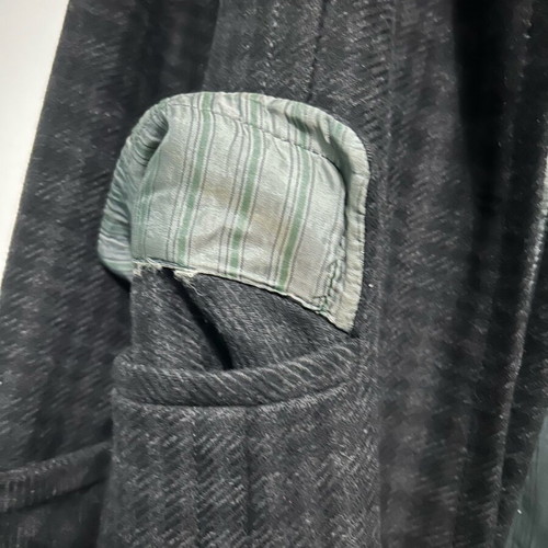 Sisley coat used charcoal check size S with high collar