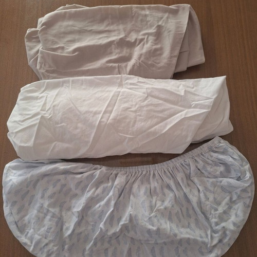 Stokke Sleepi Mini V3 fitted baby sheet like new, white and beige