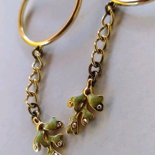 Swarovski genuine earrings with coral design