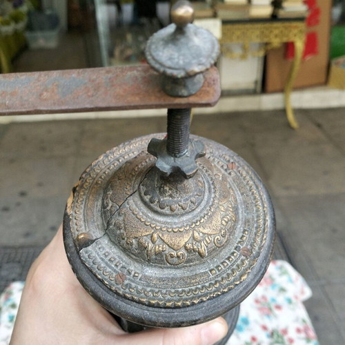 Antique coffee grinder used