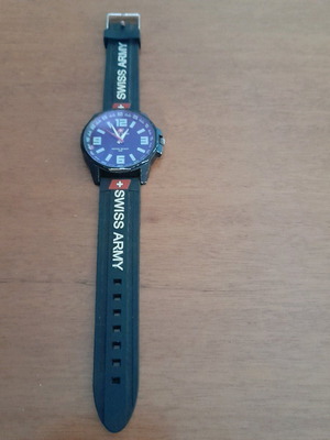 Swiss Army men's watch used, waterproof with strap