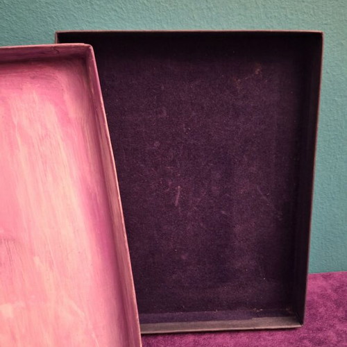Luxury box with velvet lining and fairy child decoupage decoration new
