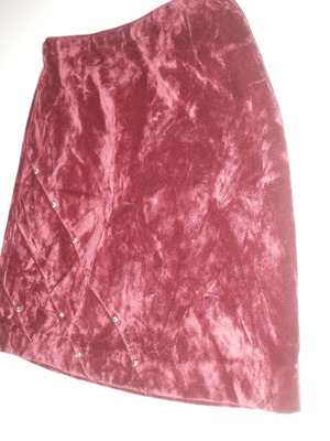 Christi No6 velvet kids skirt like new, burgundy
