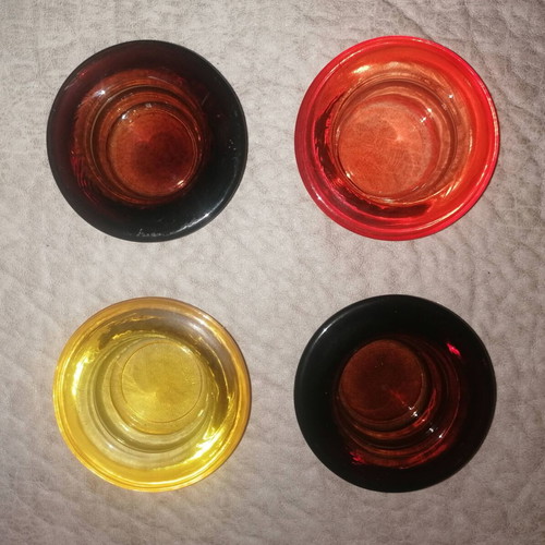 Set of 4 Glass Tealight Holders