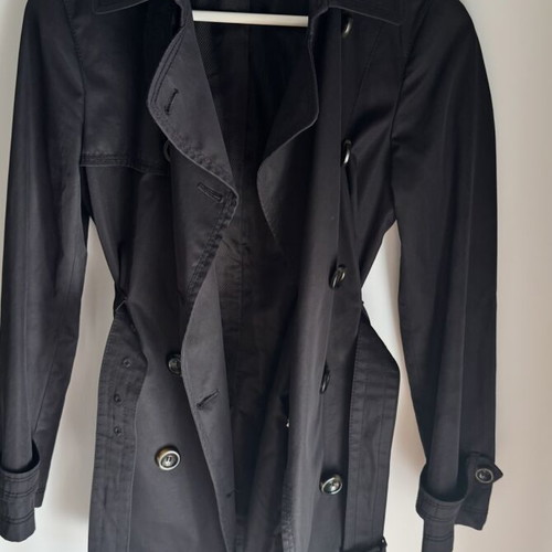 Massimo Dutti women's short trench coat size S like new, black