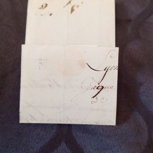 French letter from 1802 used, Napoleonic era