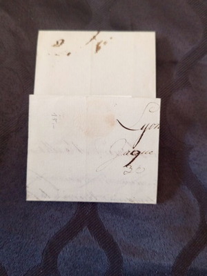 French letter from 1802 used, Napoleonic era