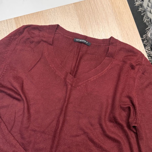 Terranova knitted sweater used, burgundy, size S