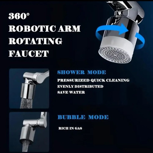 Faucet Extension 360 Degrees new, PVC inox color