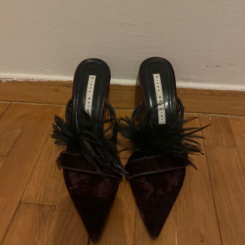 Diego Dolcini sandals used, purple, size 39, vintage
