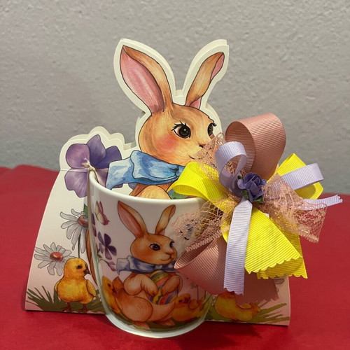 Porcelain bunny mug in gift packaging