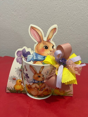 Porcelain bunny mug in gift packaging
