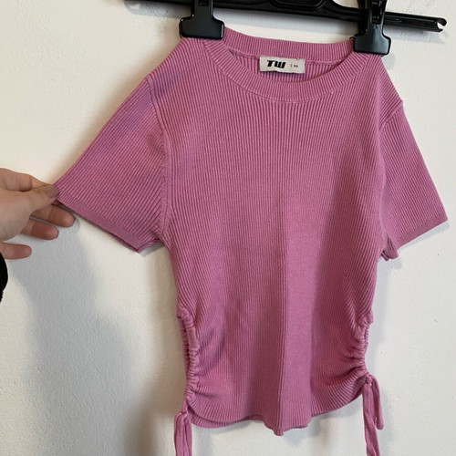 Tally Weijl ribbed top with ties like new, xs, pink