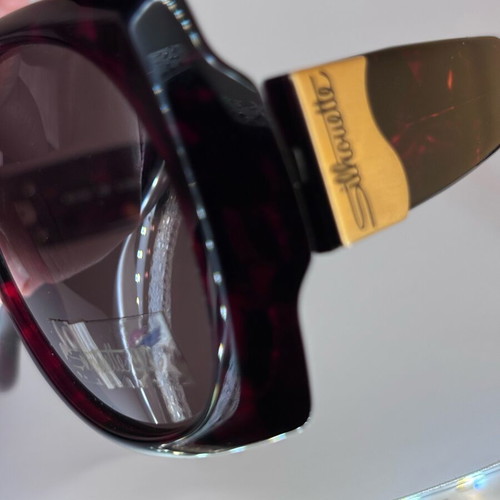 Silhouette sunglasses new, black and red with gold detail