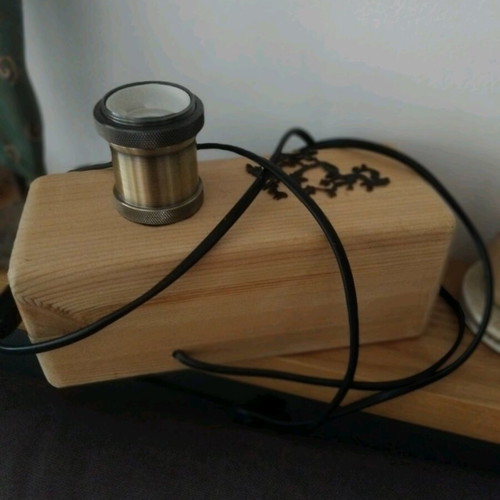 Handmade wooden lamp modern and elegant, solid wood