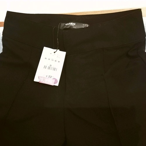 Pull & Bear High-Waisted Stretch Black Pants New Size M