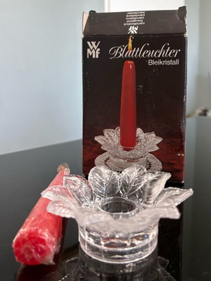 WMF Blattleuchter crystal candlestick new, in packaging