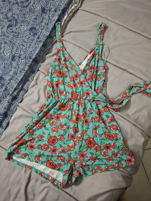 Pull & Bear floral romper, small