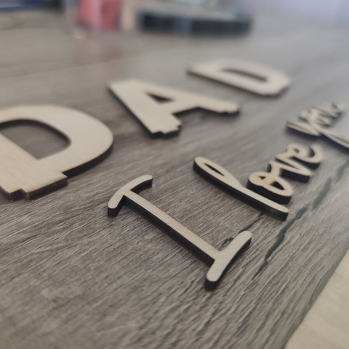 Wooden decorative stand Dad - I love you, new
