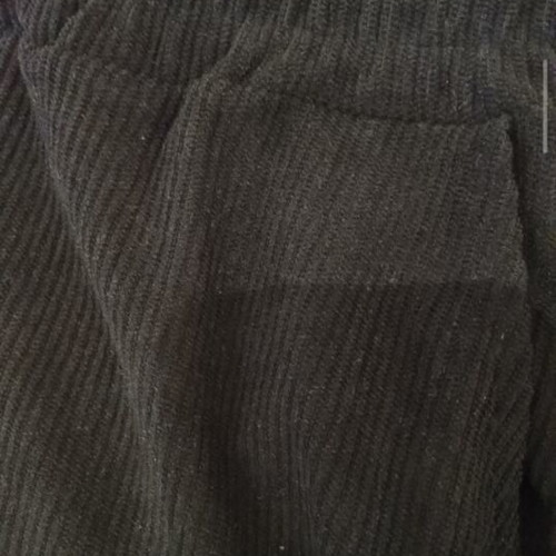 Velvet women's pants used, size L, black with pockets and elastic cuffs