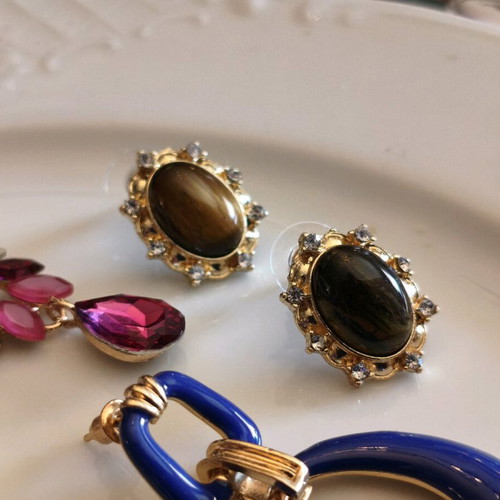 Statement earrings bundle new from gold-plated brass