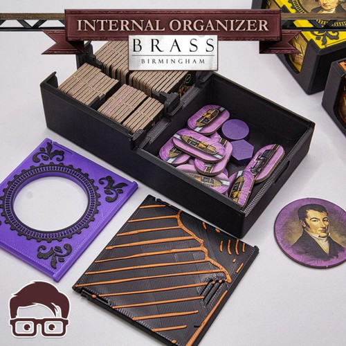 Brass Birmingham Board Game Organizer new, 3D printed insert