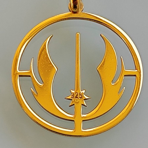 Star Wars Jedi Order 925 Gold-Plated Necklace pendant like new