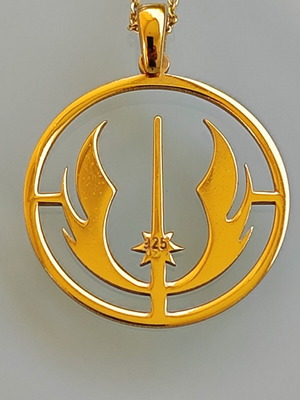Star Wars Jedi Order 925 Gold-Plated Necklace pendant like new