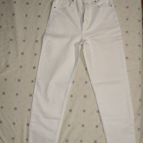 Berska White Denim Mom Fit Pants New, Size XS/34