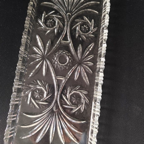 Vintage crystal rectangular serving platter