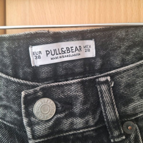 Pull & Bear mom jeans used, size M 38, black
