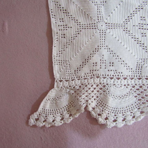 Vintage lace bed cover 170×200 cm, like new, white