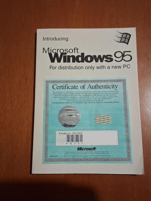 Microsoft Windows 95 Operating System like new, without CD