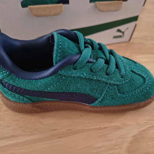 Puma Palermo baby shoes size 21 new, suede green and blue