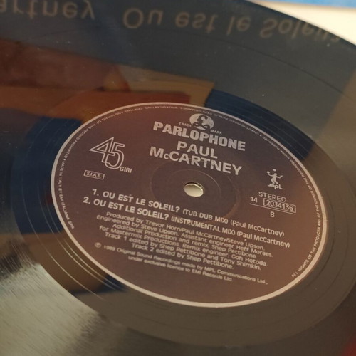 Paul McCartney Ou Est Le Soleil? 12" Maxi-Single 1989 like new