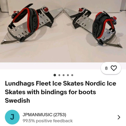Lundhags ice skates like new, Swedish aluminum