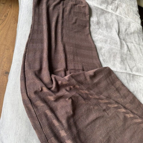 Calzedonia long brown knit dress with subtle shimmer like new, size S