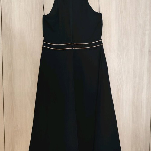 Lynne Halter Neck Dress with Basque and Hidden Pockets, New, Size 42