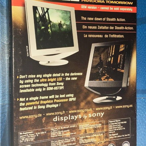 Tom Clancy's Splinter Cell Pandora Tomorrow PC CD ROM like new
